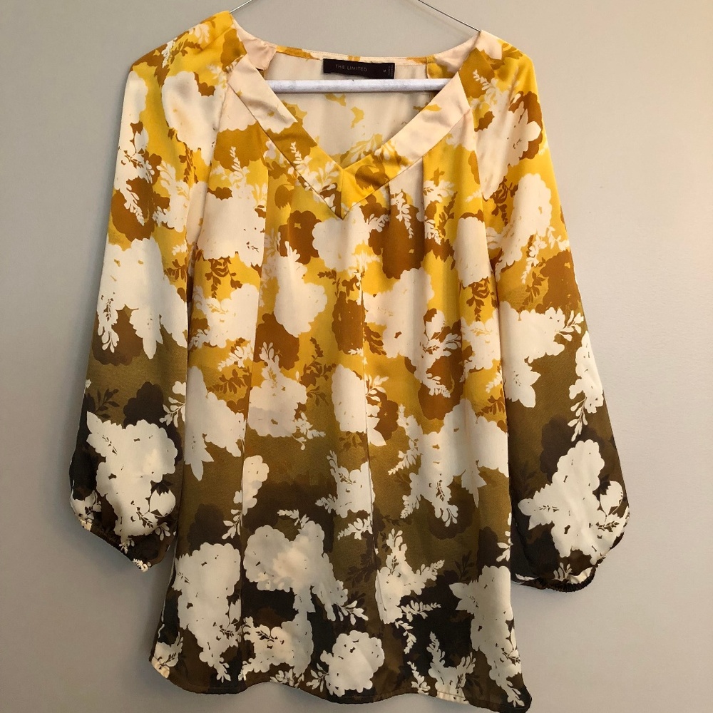 Beautiful Yellow and White Blouse